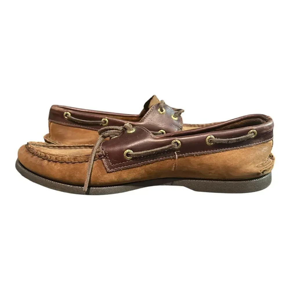 Sperry Top Sider Shoes Men’s Size 10 M 2 Eye Brown Leather Boat Dock 0195412